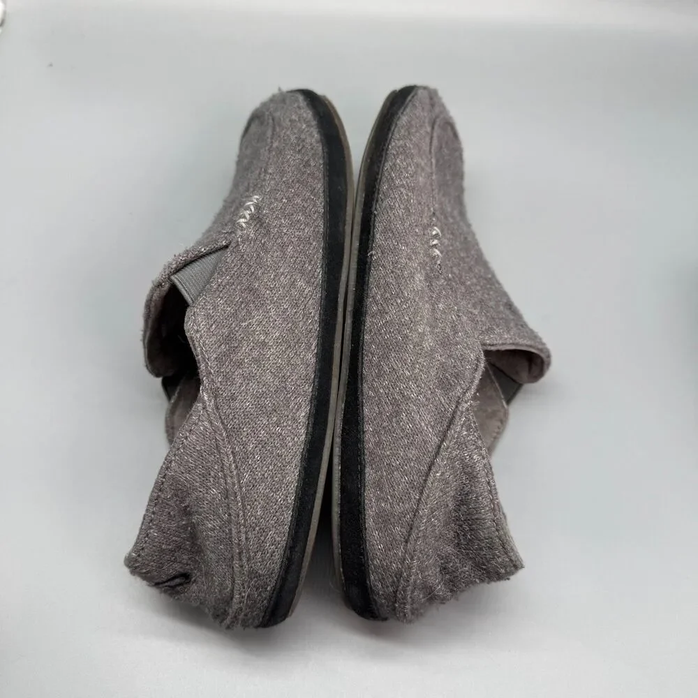 Olukai Moloa Hulu Men's 9 Gray Wool Lightweight Slip-On Low Top Comfort Slippers